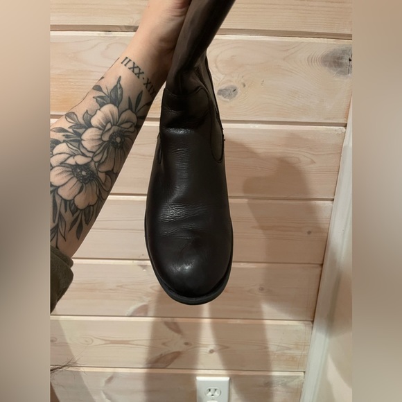 GREAT CONDITION - B.O.C. TALL BLACK LEATHER RIDING BOOTS - SIZE 6.5 - Picture 5 of 14